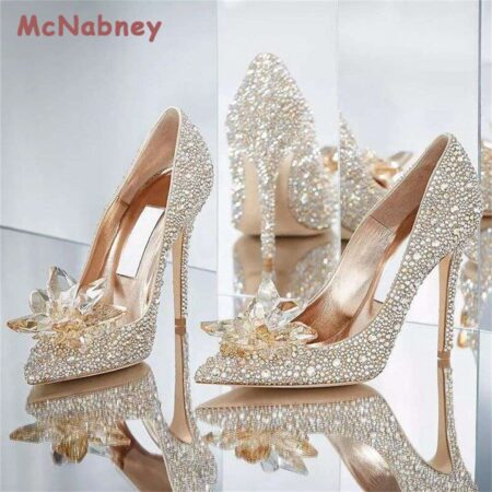 Crystal Wedding Shoes High Heels