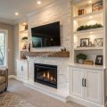 Media Wall With Fireplace Installation