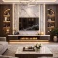 Media Wall With Fireplace Installation