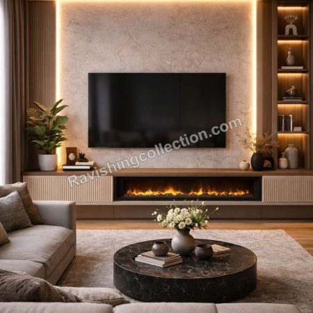 Media Wall With Fireplace Installation Media Wall With Fireplace Installation